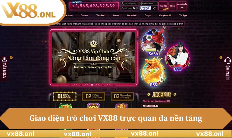 Giao diện trò chơi VX88 trực quan đa nền tảng